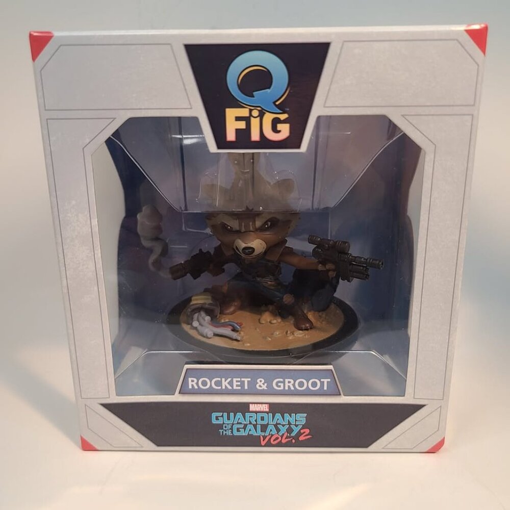 Q Fig Marvel Guardians of The Galaxy Vol. 2 - Rocket Raccoon & Groot Figurine